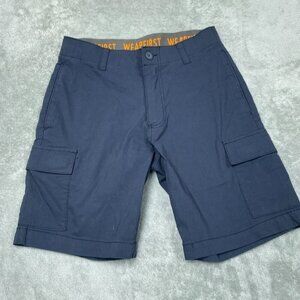 Wearfirst Cargo Shorts Mens Size 30 Navy Blue Lightweight Durable a0875